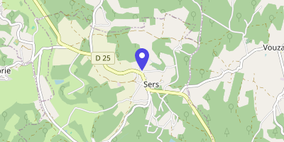 Carte OpenStreetMap — 55 place de la Mairie, Sers