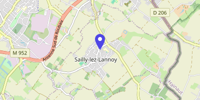 Carte OpenStreetMap — 10 rue de la Mairie, Sailly-lez-Lannoy