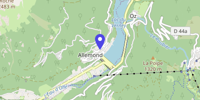 Carte OpenStreetMap — 5 chemin des Faures, Allemond