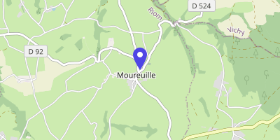Carte OpenStreetMap — 1 place de l'Église, Moureuille
