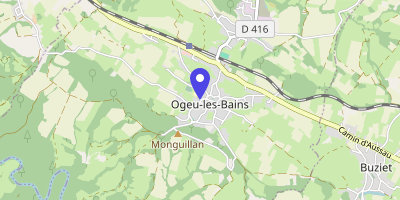 Carte OpenStreetMap — 2 place de l'Église, Ogeu-les-Bains