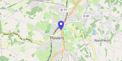 Carte OpenStreetMap — 44 Rue du Général-Lamy, Thiviers