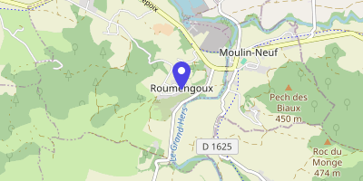 Carte OpenStreetMap — 153 rue Auguste-Mounié, Roumengoux