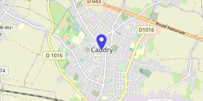 Carte OpenStreetMap — 2 place du Général-de-Gaulle, Caudry
