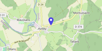 Carte OpenStreetMap — 1 rue de Rougemont, Avilley