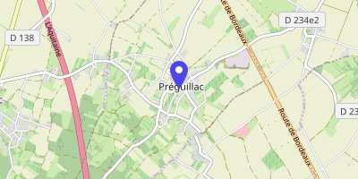 Carte OpenStreetMap — 7 rue de Perjus, Préguillac