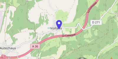 Carte OpenStreetMap — 5 place du Souvenir, Voillans