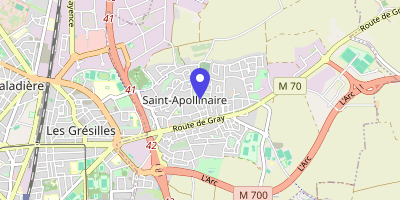 Carte OpenStreetMap — 650 rue de Moirey, Saint-Apollinaire