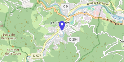 Carte OpenStreetMap — Place de l'Hôtel-de-Ville, Le Cheylard