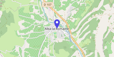 Carte OpenStreetMap — 12 place de la Mairie, Alba-la-Romaine