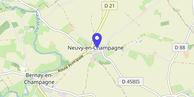 Carte OpenStreetMap — 10 bis rue de la Croix-Rompue, Bernay-Neuvy-en-Champagne