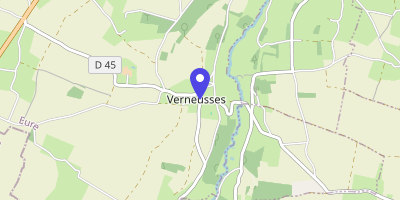 Carte OpenStreetMap — 1 rue de l'Église, Verneusses