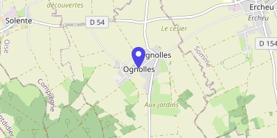 Carte OpenStreetMap — 1 rue de l'Église, Ognolles