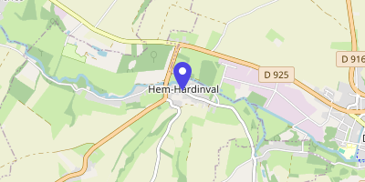 Carte OpenStreetMap — 210 rue de l'Église, Hem-Hardinval