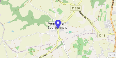 Carte OpenStreetMap — 1 rue des Écoliers, Verneuil-en-Bourbonnais