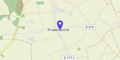 Carte OpenStreetMap — 1 rue du Buisson-Gâtine, Prudemanche