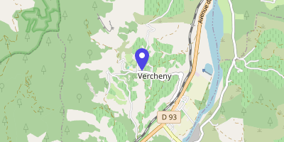 Carte OpenStreetMap — 1 place de la Mairie, Vercheny