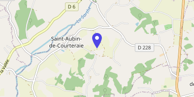 Carte OpenStreetMap — Le Bourg, Saint-Aubin-de-Courteraie