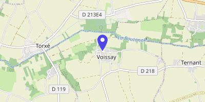 Carte OpenStreetMap — 1 impasse de la Mairie, Voissay