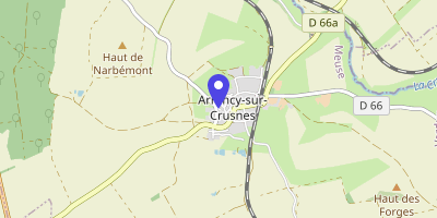 Carte OpenStreetMap — 1 rue de la Mairie, Arrancy-sur-Crusnes