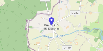 Carte OpenStreetMap — 4 rue des Marches-de-Bretagne, Brains-sur-les-Marches