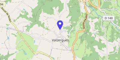 Carte OpenStreetMap — 52 place Saint-Roch, Valzergues