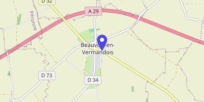 Carte OpenStreetMap — Place de la Mairie, Beauvois-en-Vermandois