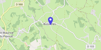 Carte OpenStreetMap — 1 rue Saint-Bonnet, Bussières-Prés-Pionsat