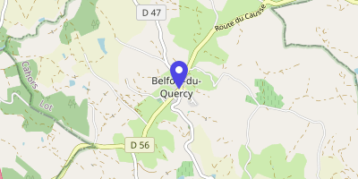 Carte OpenStreetMap — 301 Rue du Bourg, Belfort-du-Quercy