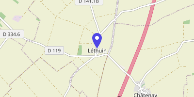 Carte OpenStreetMap — 10 rue Paul-Gaillard, Léthuin