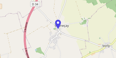 Carte OpenStreetMap — 10 rue de la Mairie, Senneçay