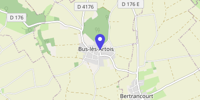Carte OpenStreetMap — 1 bis rue de Bertrancourt, Bus-les-Artois