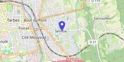 Carte OpenStreetMap — Place Aristide-Briand, Séméac