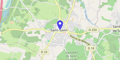 Carte OpenStreetMap — 1 place de la Mairie, Saint-Savin
