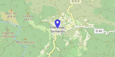Carte OpenStreetMap — 1 plaça de la Comuna, Villerouge-Termenès