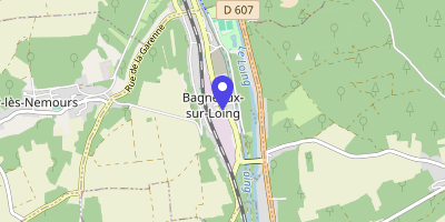 Carte OpenStreetMap — Place de l'Hôtel-de-Ville, Bagneaux-sur-Loing