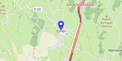 Carte OpenStreetMap — 1 place de la Fontaine, Coren