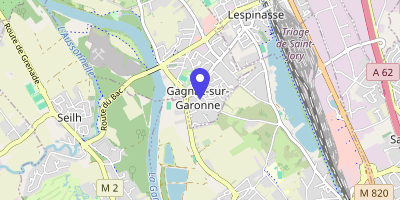 Carte OpenStreetMap — 2 place de la République, Gagnac-sur-Garonne