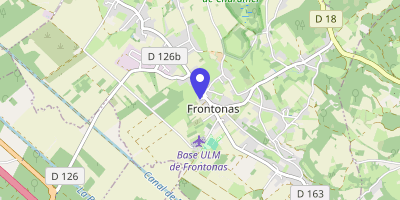 Carte OpenStreetMap — 125 place du Village, Frontonas
