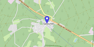 Carte OpenStreetMap — 1 place de l'Église, Salaunes