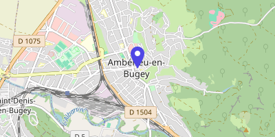 Carte OpenStreetMap — 1 place Robert-Marcelpoil, Ambérieu-en-Bugey