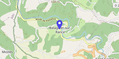 Carte OpenStreetMap — 25 route de Plaisance, Balaguier-sur-Rance