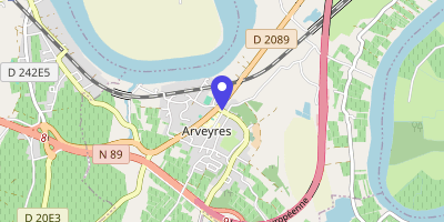 Carte OpenStreetMap — 8 rue de l'Église, Arveyres