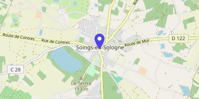 Carte OpenStreetMap — 1 rue de Selles-sur-Cher, Soings-en-Sologne