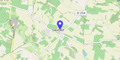 Carte OpenStreetMap — 60 rue des Platanes, Lauraët