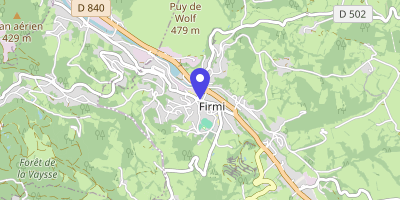 Carte OpenStreetMap — 9 place de l'Hôtel-de-Ville, Firmi
