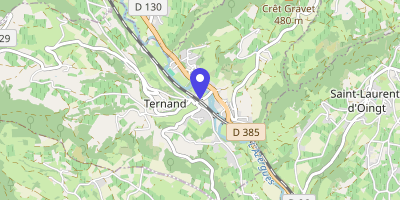 Carte OpenStreetMap — 214 rue de la Gare, Ternand