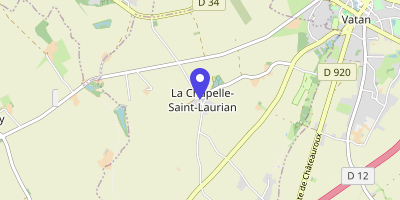 Carte OpenStreetMap — 1 place de la Mairie, La Chapelle-Saint-Laurian