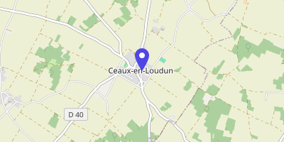Carte OpenStreetMap — 1 place de l'Église, Ceaux-en-Loudun
