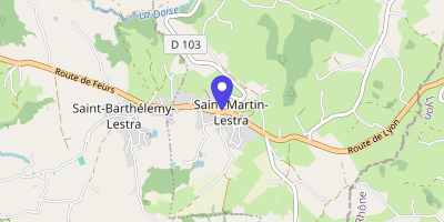 Carte OpenStreetMap — 1 place de la Fontaine, Saint-Martin-Lestra